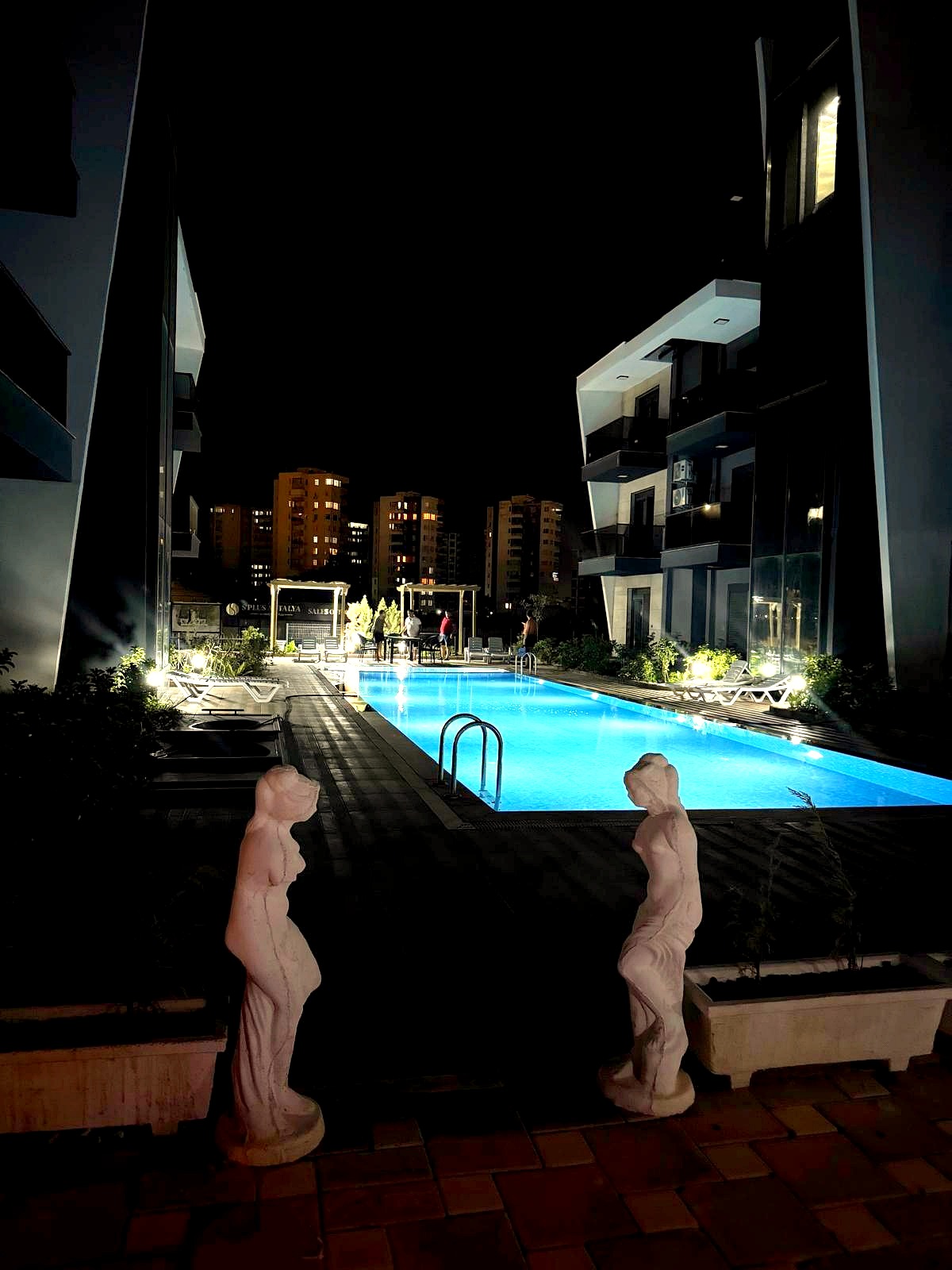 Illuminated Night Pool